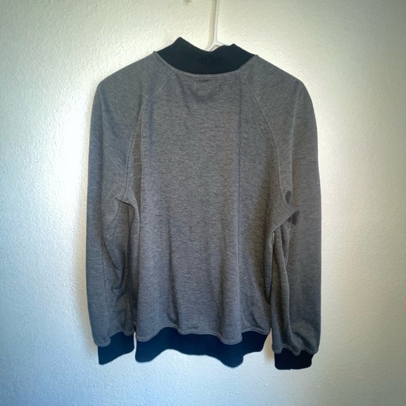 Max Studio Full Zip Lightweight Jacket. Gray & Black. - Picture 3 of 6